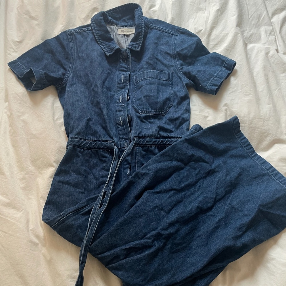 Madewell Denim Wide Leg Boiler Jumpsuit